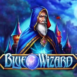 Blue Wizard logo by Quickspin at AllySpin Casino