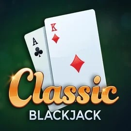 Classic Blackjack online game logo by Red Tiger Gaming on aly-spin.com