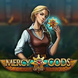 Mercy Of The Gods slot logo by NetEnt at AllySpin Casino