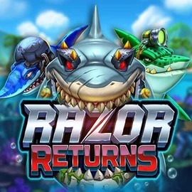 Razor Returns slot logo by Push Gaming at AllySpin Casino