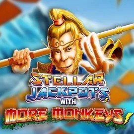 Stellar Jackpots with More Monkeys casino game by Lightning Box Game – featured logo at AllySpin Casino